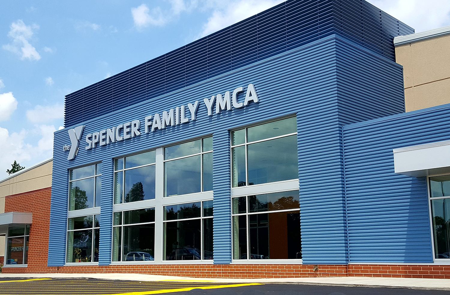 front view of the spencer family ymca in bethel park