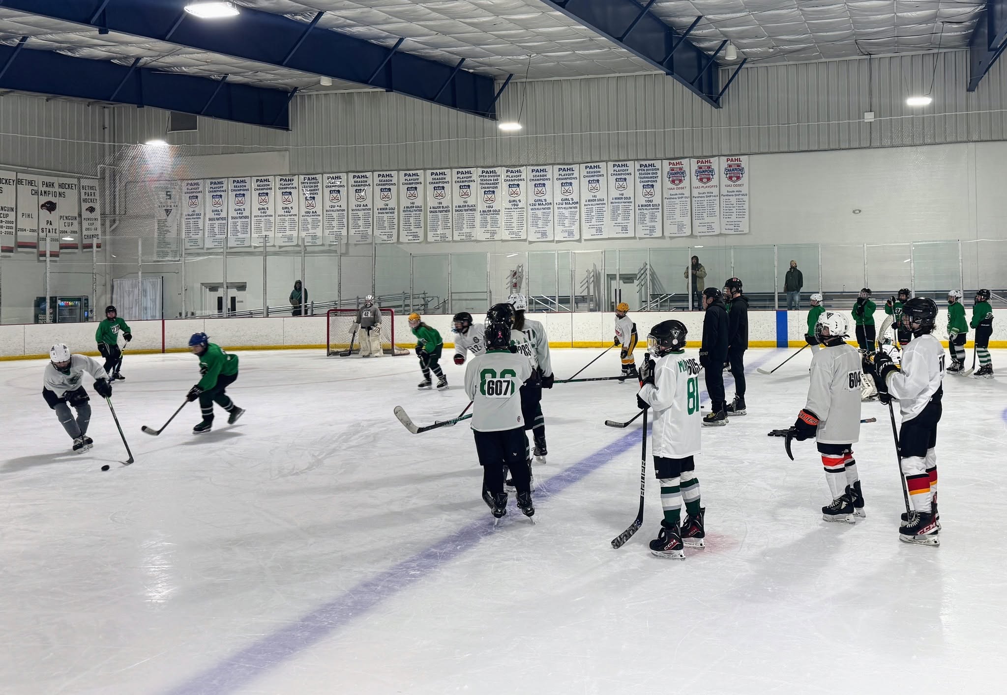 SHAHA Hockey Team in the Spencer Family YMCA Ice Rink