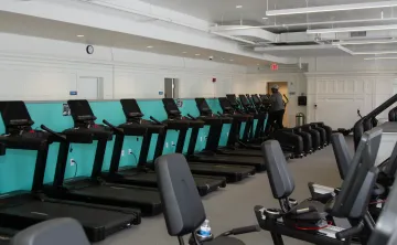 Treadmills on the Allegheny YMCA wellness floor