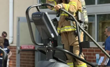 Rep. Mihalik participating in the 9/11 Stair Climb